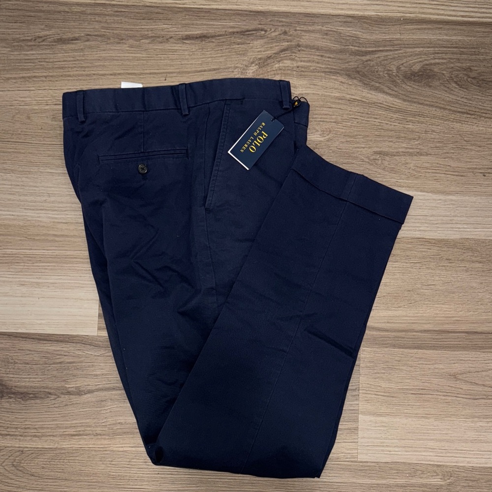 Ralph Lauren Tailored Pleated Chinos 38x34 Brand New